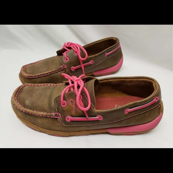 Twisted X Shoes - Twisted X Neon Pink Driving Moc Woman size 9.5